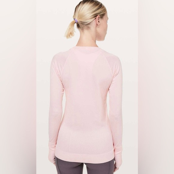 Lululemon Rest Less Pullover Blissful Pink Textured Long Sleeve Top Size 4? - Picture 2 of 13